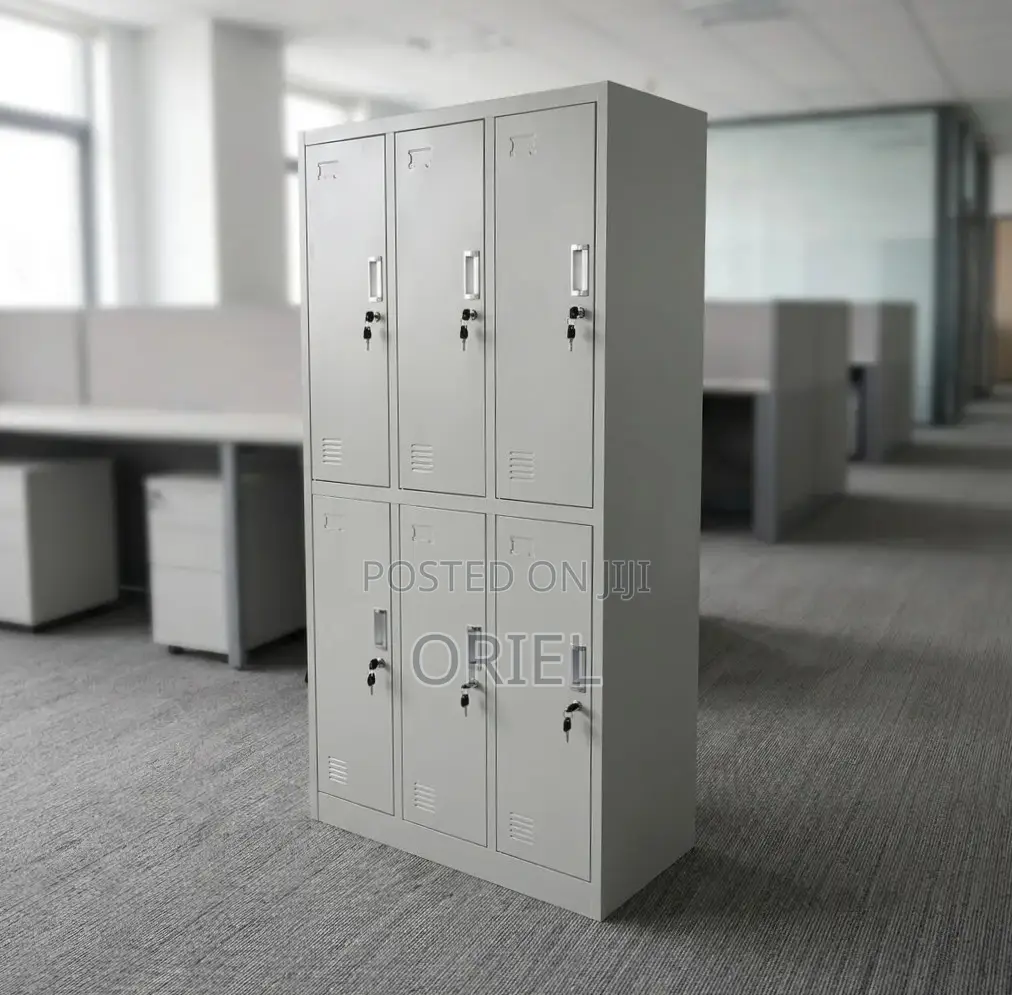 Office Cabinet : Six-Section Steel Locker Cabinet