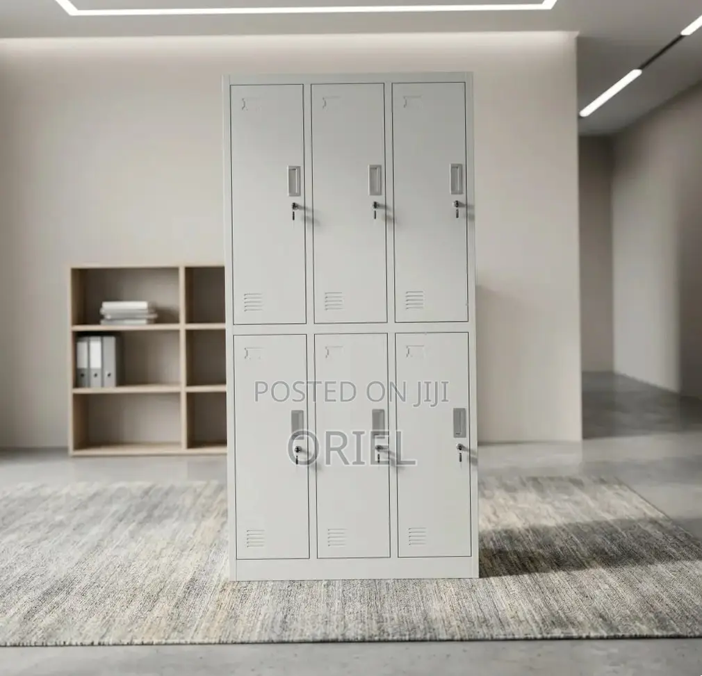 Office Cabinet : Six-Section Steel Locker Cabinet