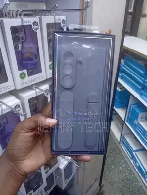 Grey Folding Phone Case in a Clear Box Fold Phone Case for Z Fold7
