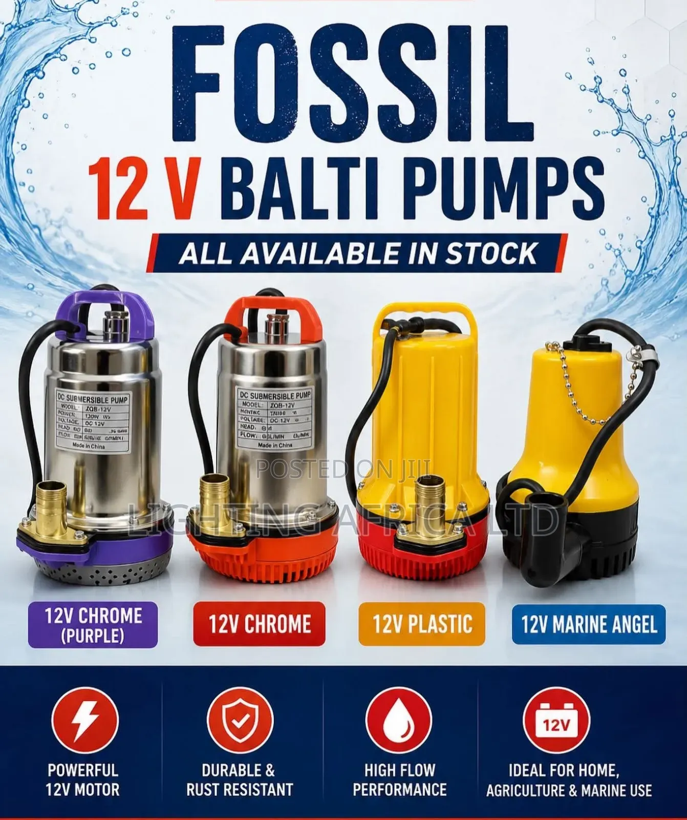 20 Meters Head Submersible Water Pump 200 Watts