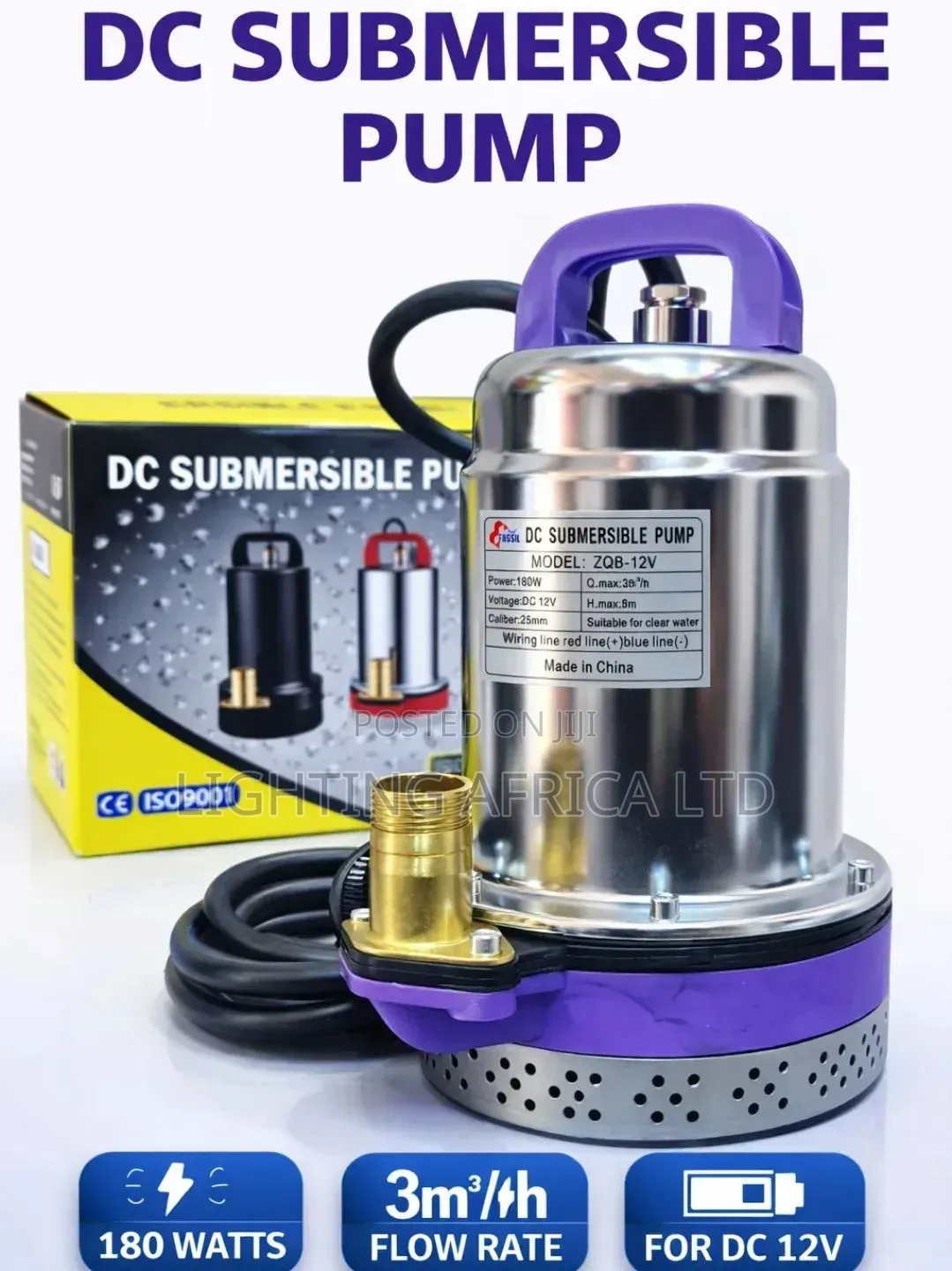 20 Meters Head Submersible Water Pump 200 Watts