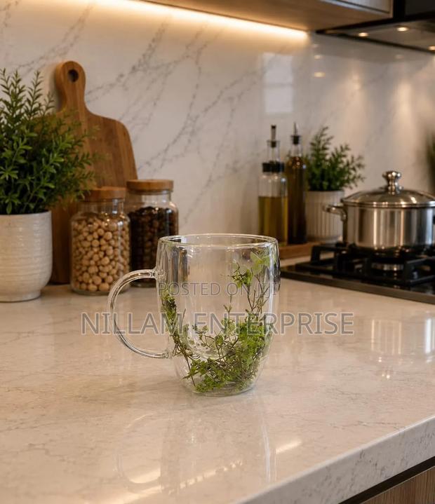 High Borocillicate Double-Wall Glass Mug 350ml - thumbnail 3