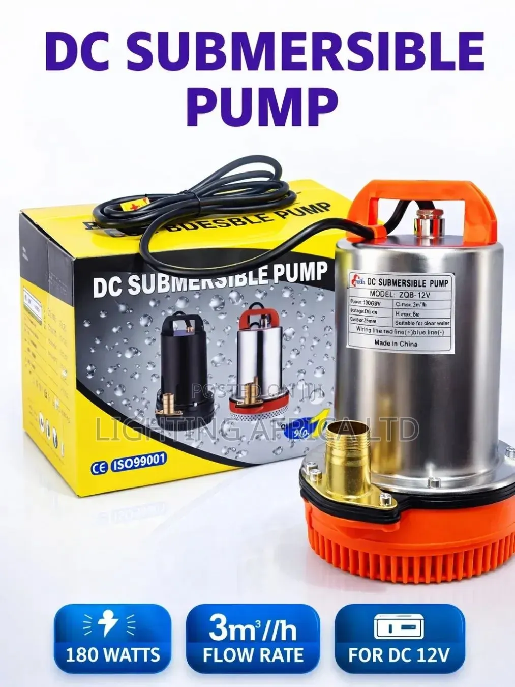 20 Meters Head Submersible Water Pump