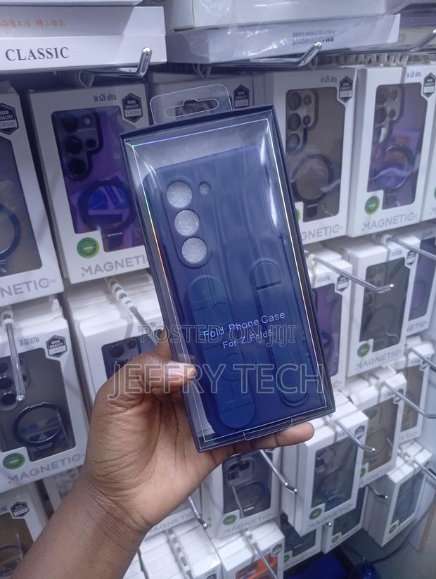 Dark Blue Silicone Phone Case Designed for the Samsung Galaxy Z Fold 5