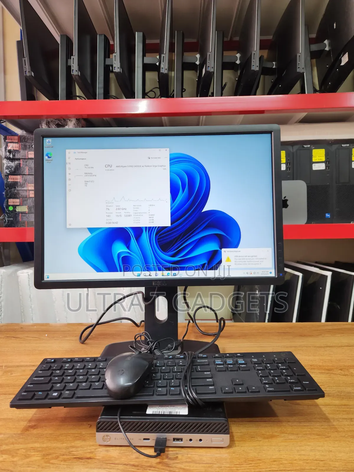 Desktop Computer HP EliteDesk 705 8GB AMD Ryzen 5 SSD 256GB
