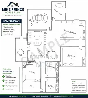 House Plan Design -Modern 3 Bedroom House