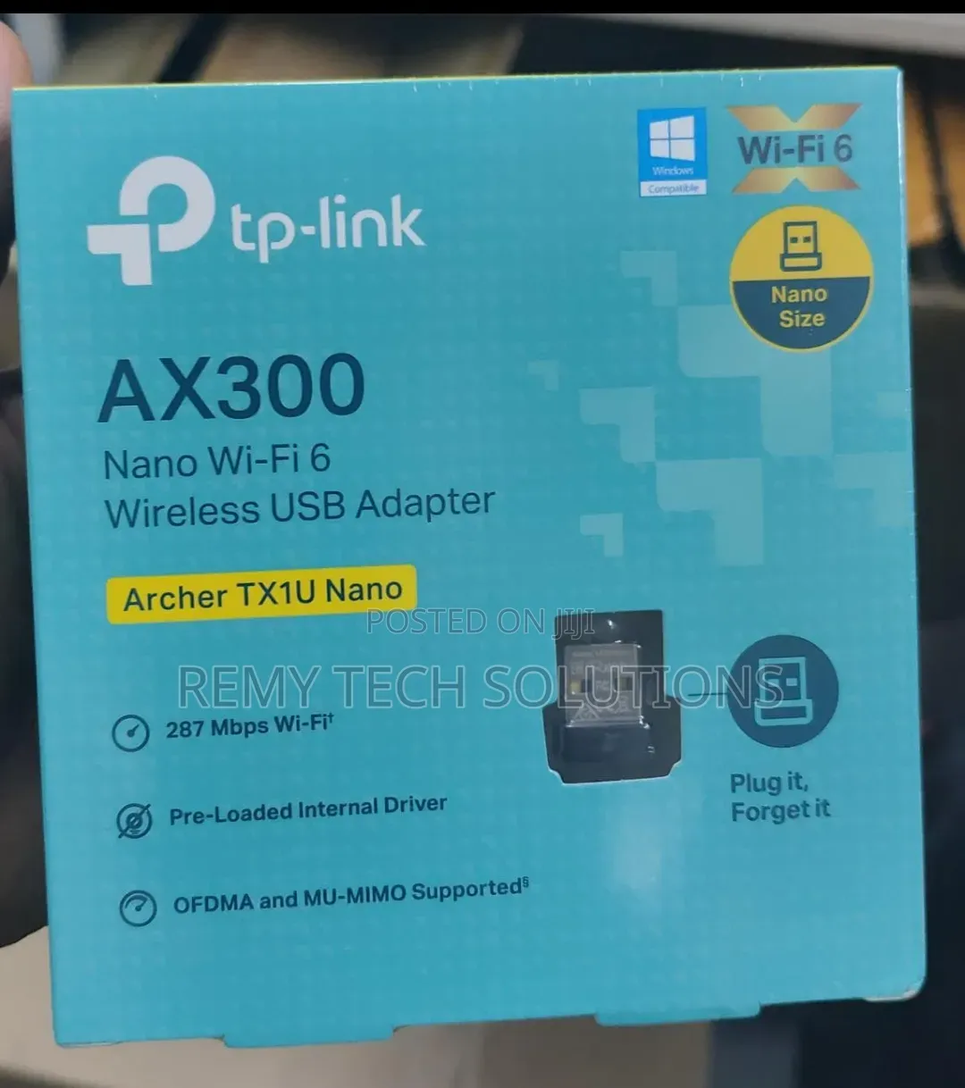 TP-Link AX300 Nano Wi-Fi 6 Wireless USB Adapter - TL-ARCHER TX1U NANO