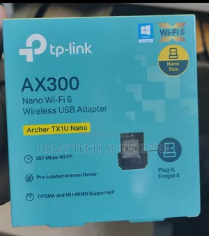 TP-Link AX300 Nano Wi-Fi 6 Wireless USB Adapter - TL-ARCHER TX1U NANO