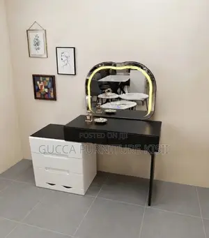 Dresser; 3-Drawer LED Vanity Dressing Table