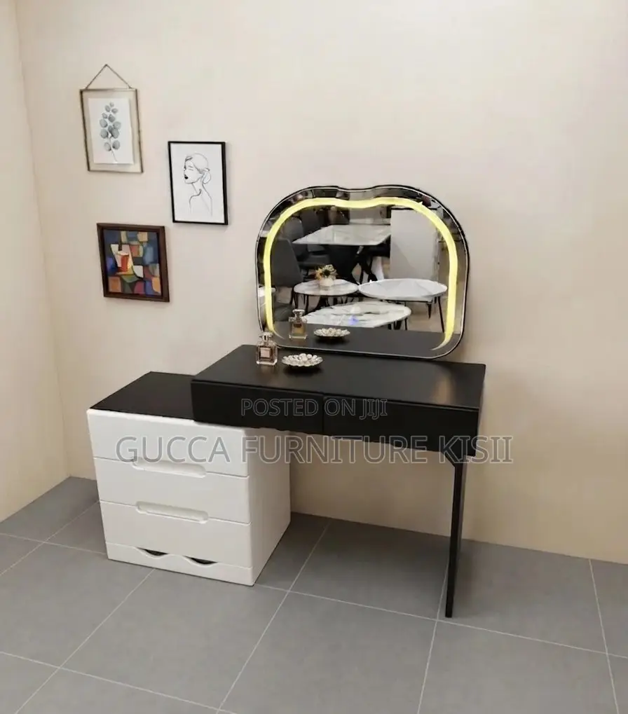 Dresser; 3-Drawer LED Vanity Dressing Table