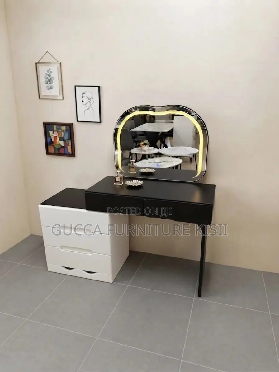 Dresser; 3-Drawer LED Vanity Dressing Table