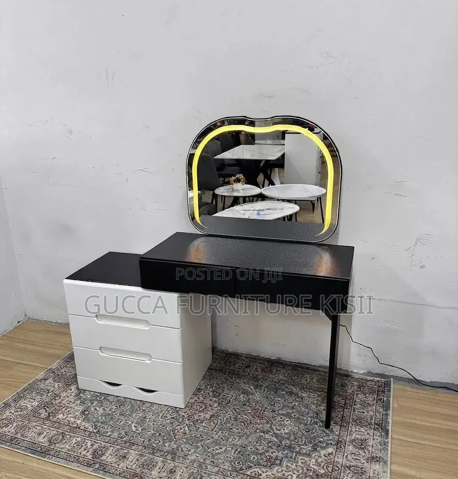 Dresser; 3-Drawer LED Vanity Dressing Table