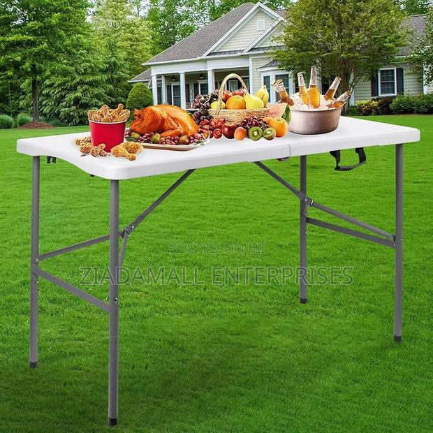 Assembled - Adjustable Foldable Table - 120*61*74 Cm. Modern - thumbnail 2