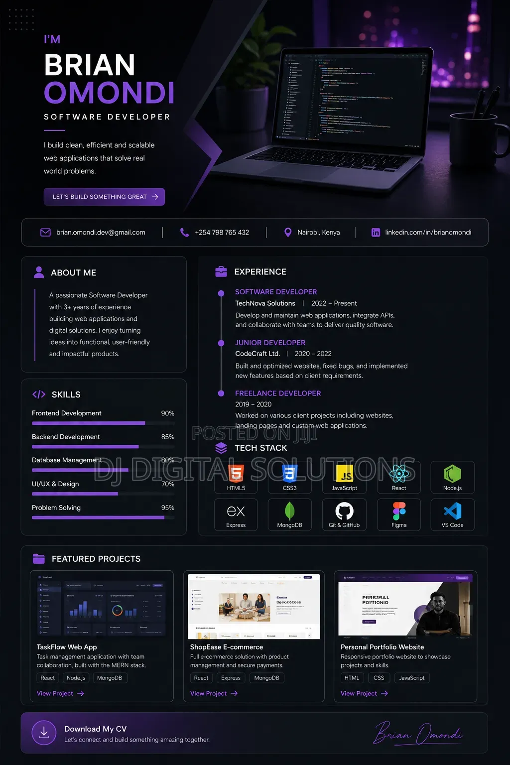 Professional Portfolio Creation and Designing