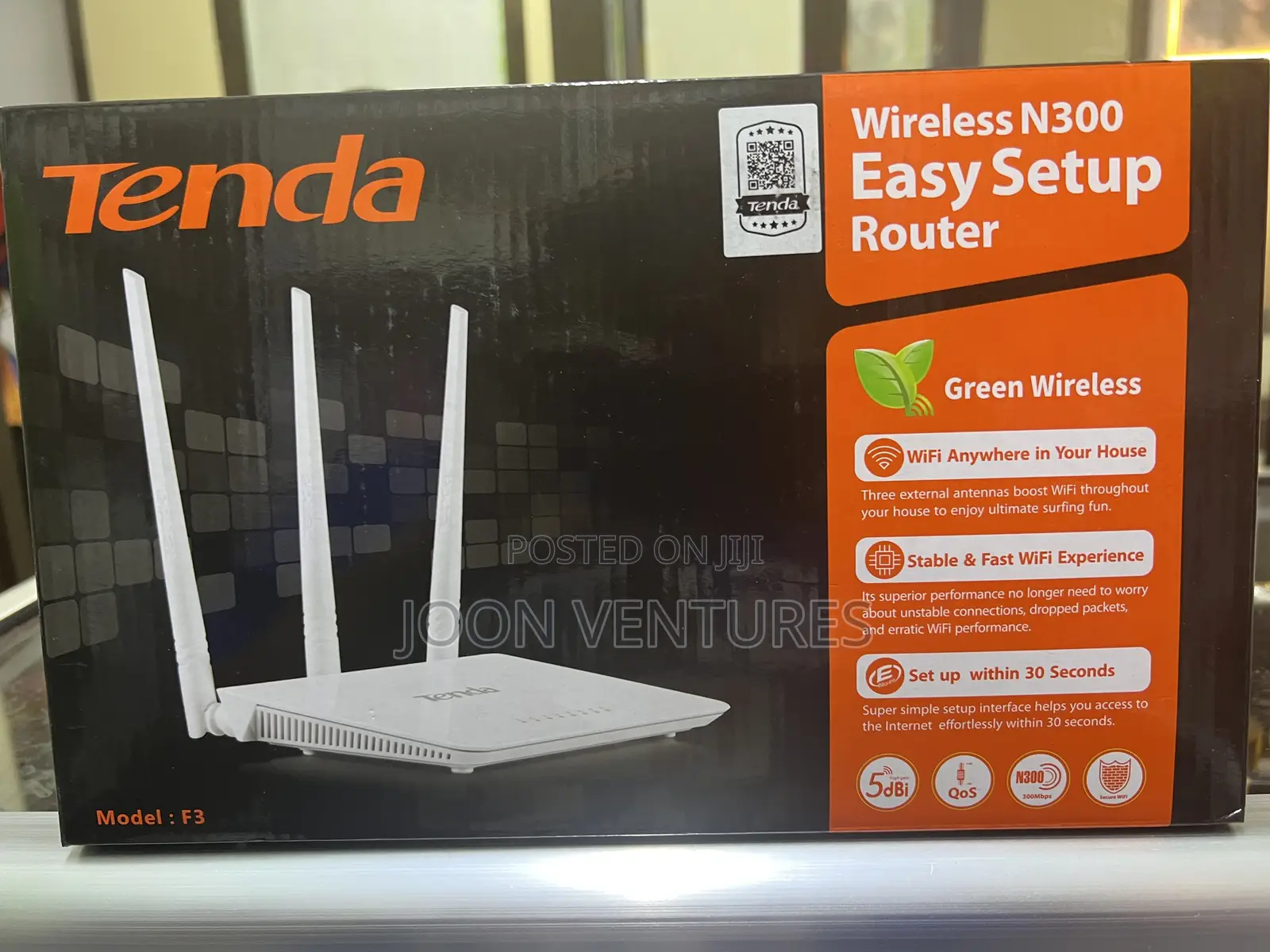 Tenda F3 Wireless N300 Router- 300mbs
