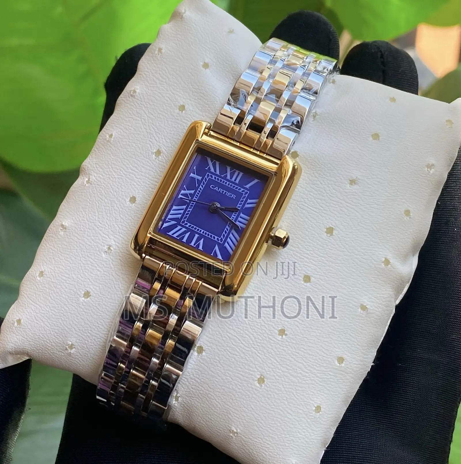  Elegant Two-Tone Cartier Tank-Style Women's Watch