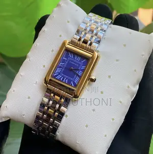  Elegant Two-Tone Cartier Tank-Style Women's Watch