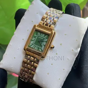  Elegant Two-Tone Cartier Tank-Style Women's Watch