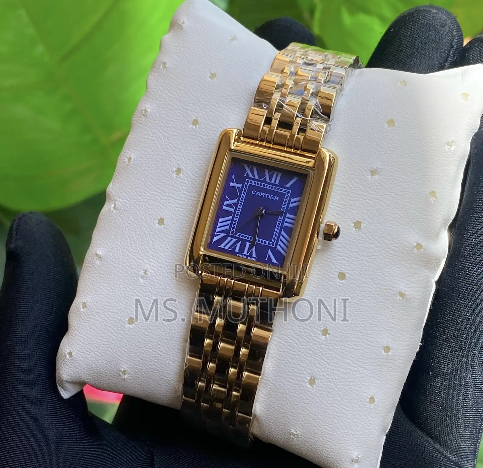  Elegant Two-Tone Cartier Tank-Style Women's Watch