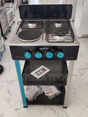 Rebune 3gas +1 Electric Burner Standing Gas Stove With Shelves