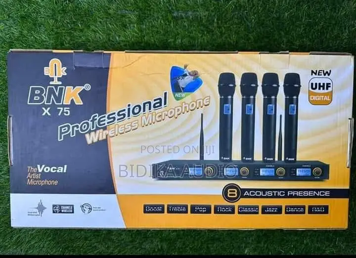 BNK X75 Quad-Channel UHF Wireless Microphone System With Acoustic Pres