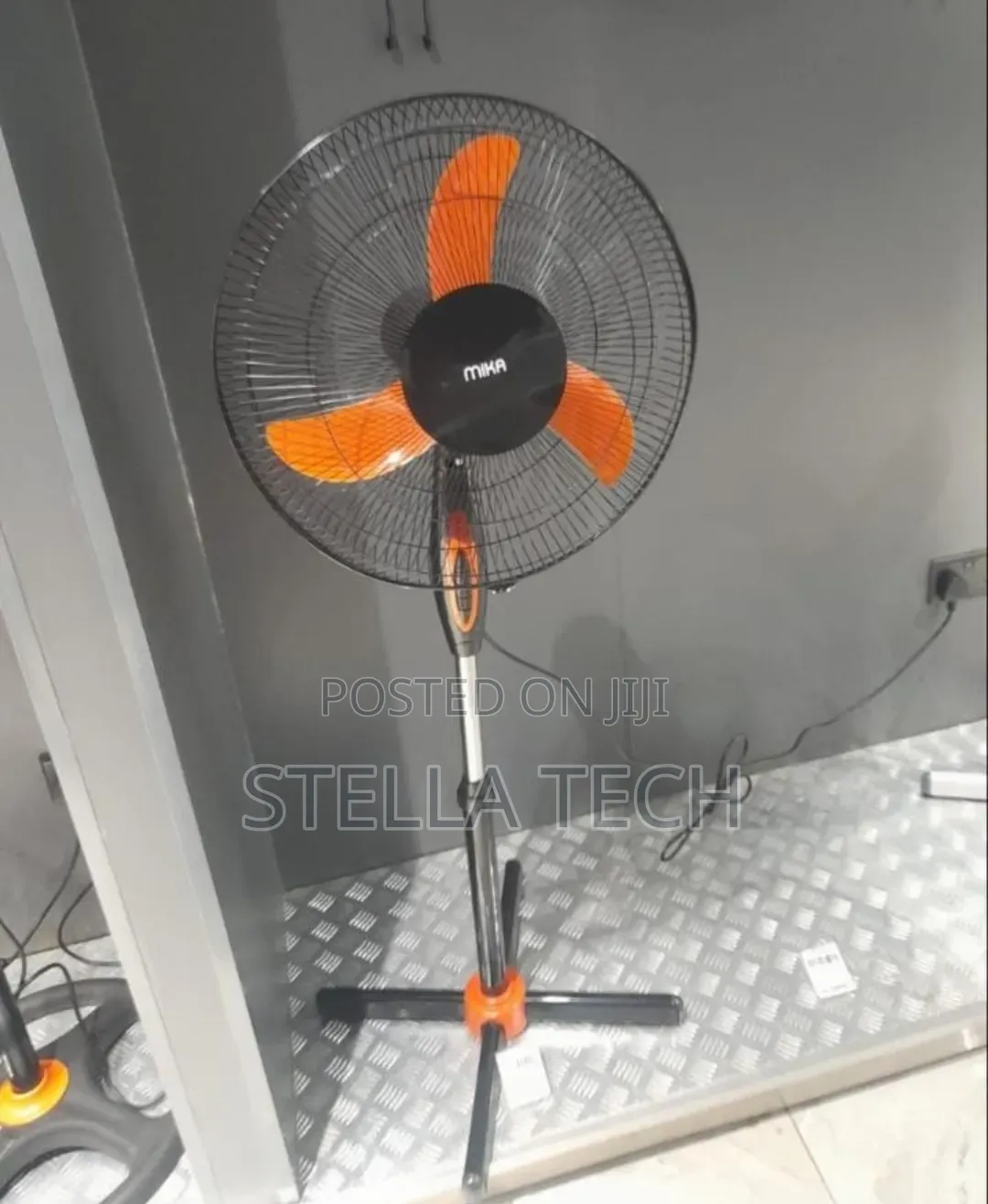 Mika 16 Inches Orange Black Standing Fan