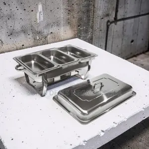 Wholesale Prices Serving Stand 11L Stainless Steel Triple Chafing Dish