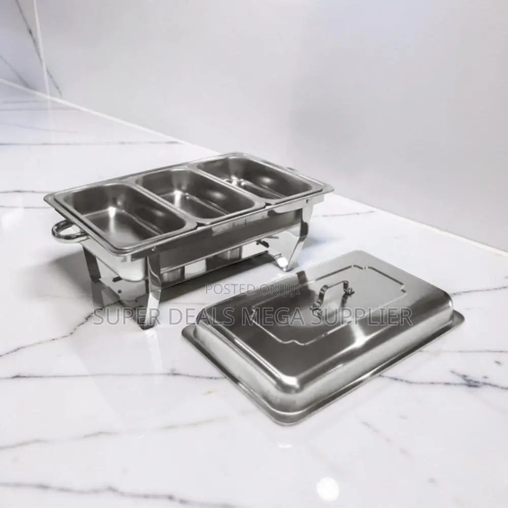 Wholesale Prices Serving Stand 11L Stainless Steel Triple Chafing Dish