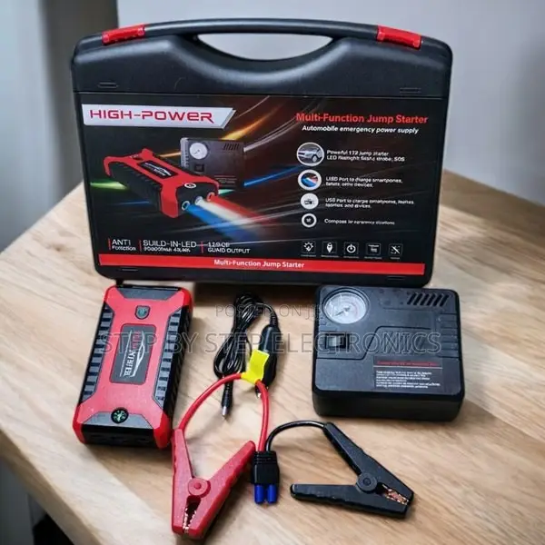 Factory Prices 12V 99800mAh Car Jump Starter With Air Compressor