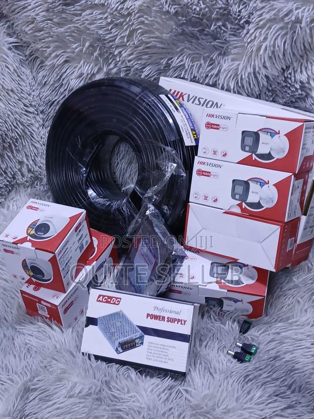 Hikvision 6 Camera 2MP Smart Hybrid Full-Color CCTV Kit 8 CHANNEL DVR