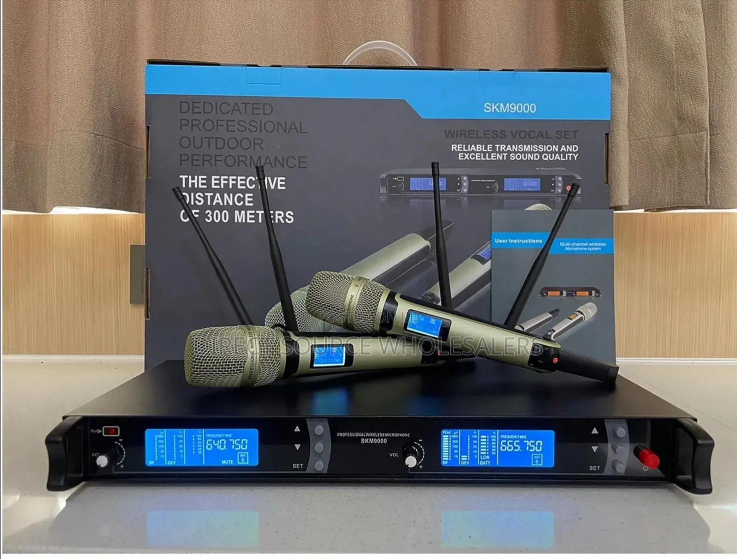 SKM 9000 Wireless Microphone 2 Mics – Professional