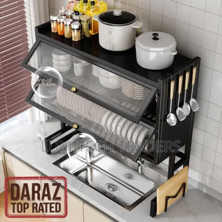 Double Layer Over the Sink With Glass Acrylic Cover 85CM