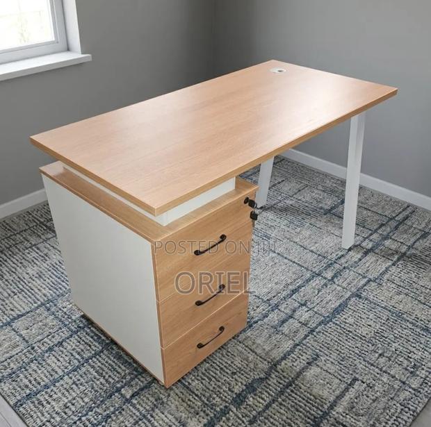 Office Desk : Ergonomic Office Desk With Drawers - thumbnail 9