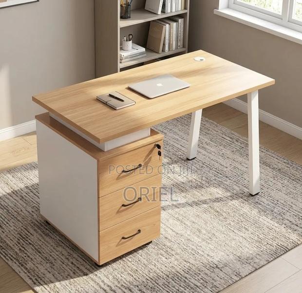 Office Desk : Ergonomic Office Desk With Drawers - thumbnail 11