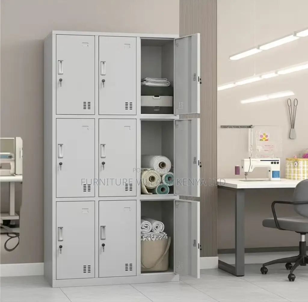 Office Cabinet; Metallic Lockable 9 Door Office Cabinet.
