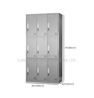 Office Cabinet; Metallic Lockable 9 Door Office Cabinet.