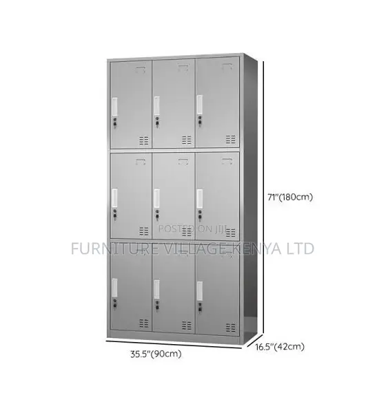 Office Cabinet; Metallic Lockable 9 Door Office Cabinet.
