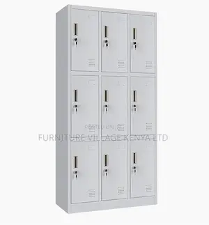 Office Cabinet; Metallic Lockable 9 Door Office Cabinet.