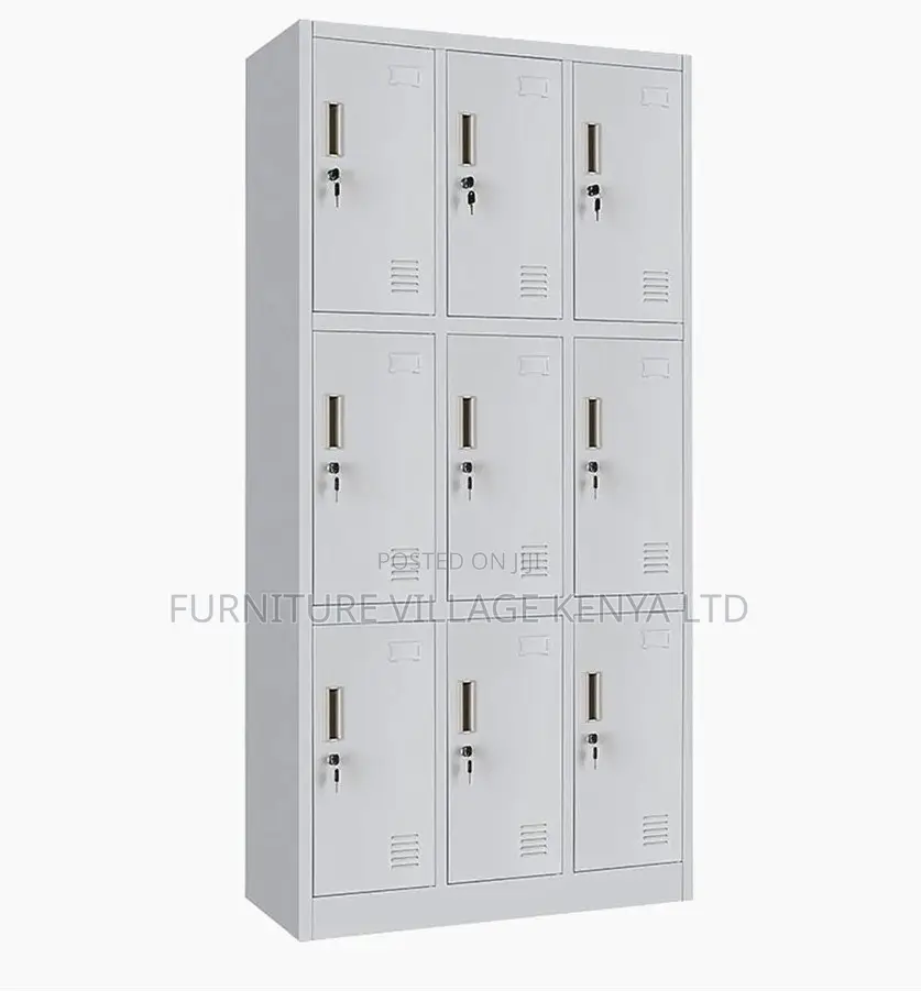 Office Cabinet; Metallic Lockable 9 Door Office Cabinet.