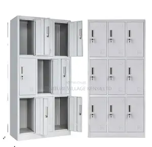 Office Cabinet; Metallic Lockable 9 Door Office Cabinet.