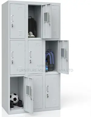 Office Cabinet; Metallic Lockable 9 Door Office Cabinet.