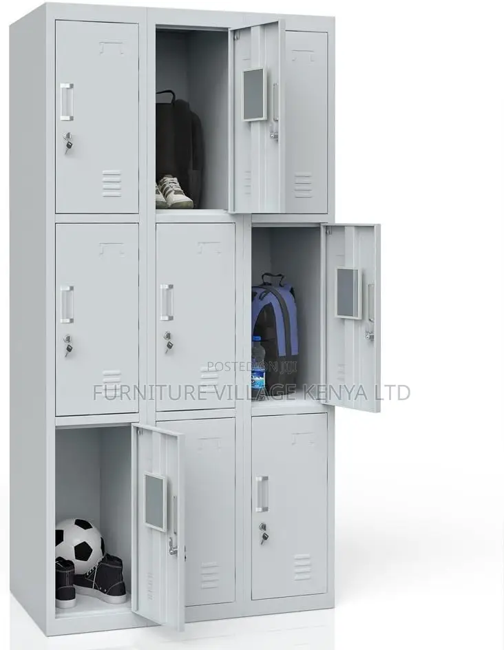 Office Cabinet; Metallic Lockable 9 Door Office Cabinet.