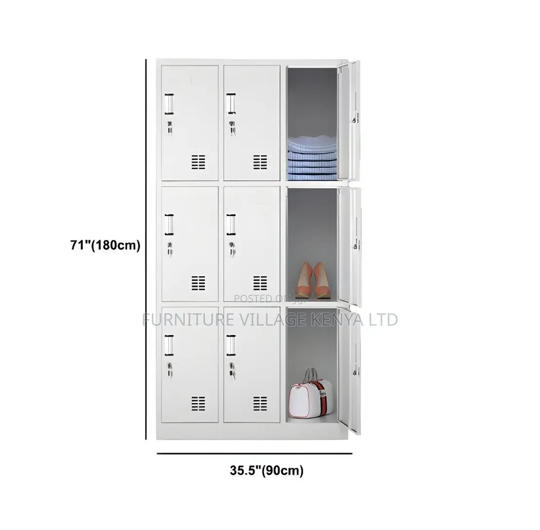 Office Cabinet; Metallic Lockable 9 Door Office Cabinet.