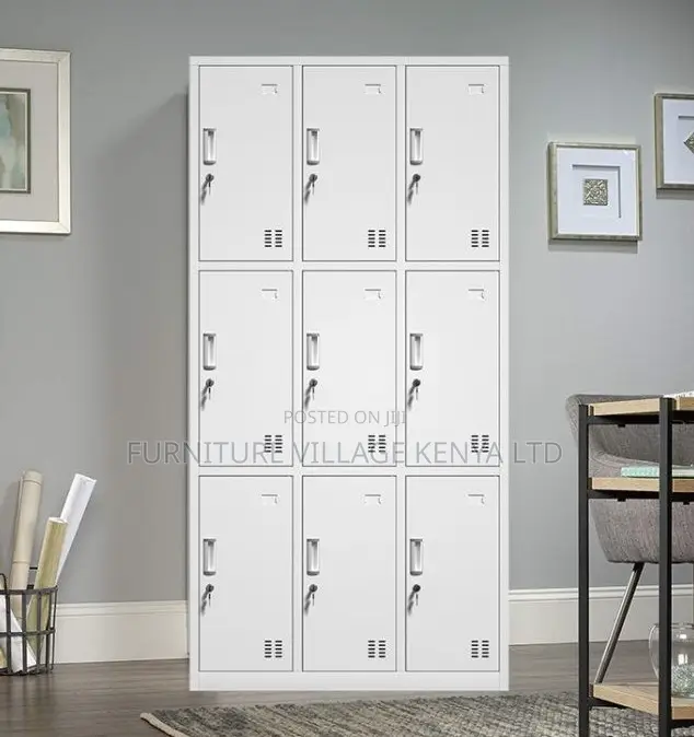 Office Cabinet; Metallic Lockable 9 Door Office Cabinet.