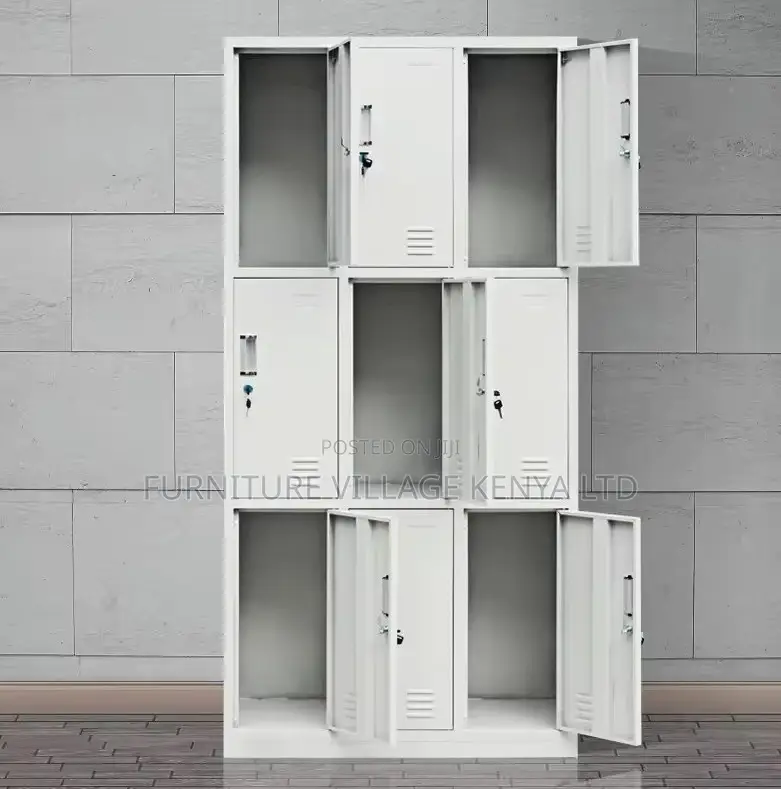 Office Cabinet; Metallic Lockable 9 Door Office Cabinet.