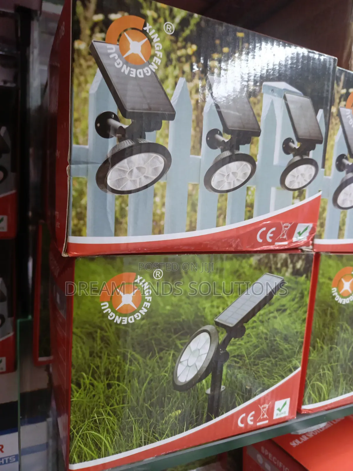 XINGFENGJU Solar Landscape Spotlights – 2-in-1 Waterproof