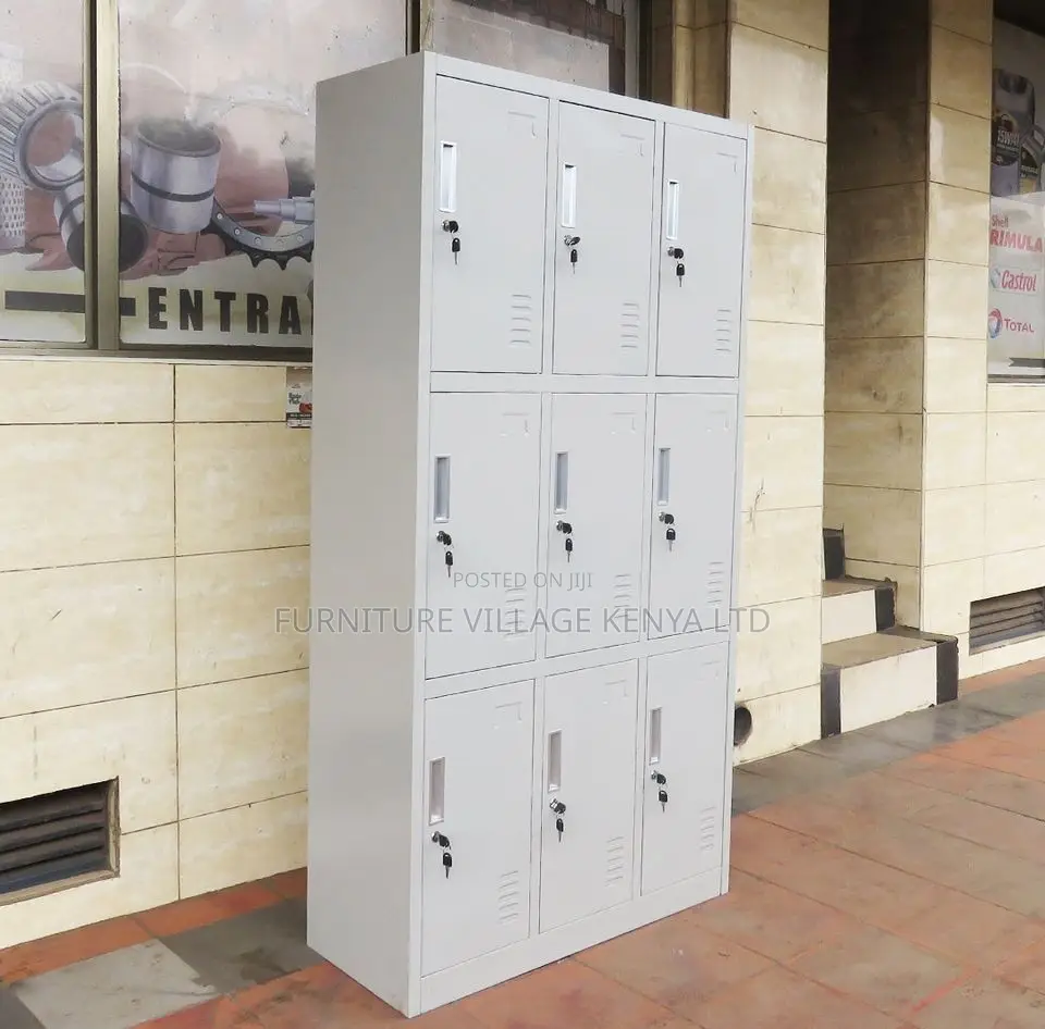Office Cabinet; Metallic Lockable 9 Door Office Cabinet.