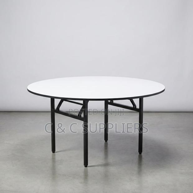 Round C C Folding Meeting Table. - thumbnail 2