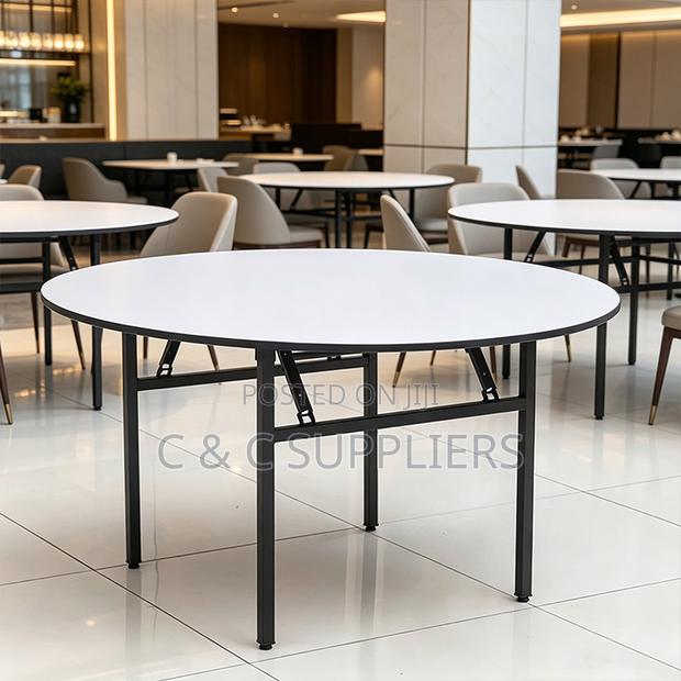 Round C C Folding Meeting Table. - thumbnail 4
