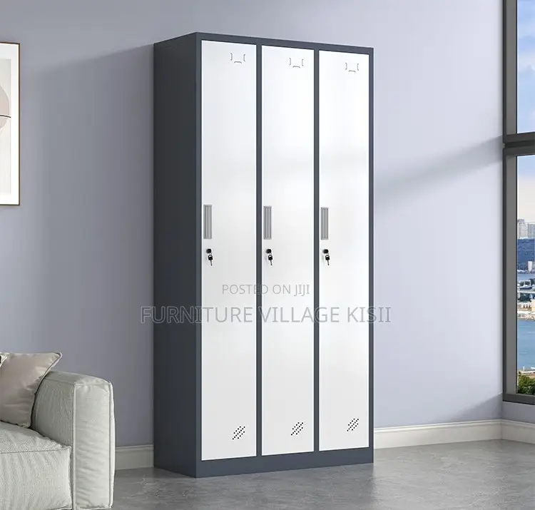 Locker Cabinet: 3-Door Steel Storage Cabinet